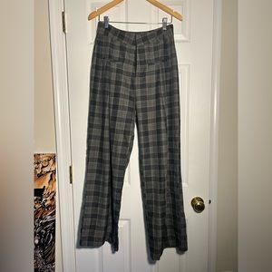 Grey plaid cider pants
